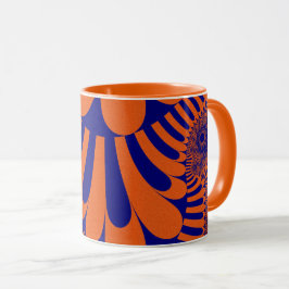 Taza Naranja y bucle azul