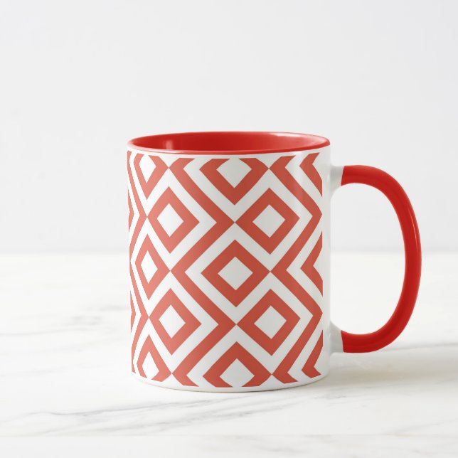 Taza Naranja y meandro blanco (Derecha)