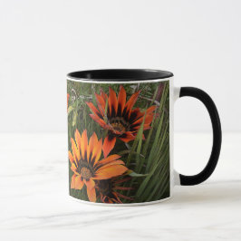 Taza Naranja y negro Gazanias Mug
