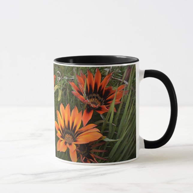 Taza Naranja y negro Gazanias Mug (Derecha)