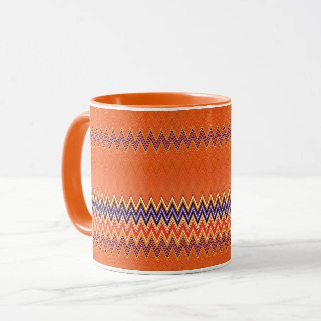 Taza Naranja Zigzag (Anverso izquierdo)