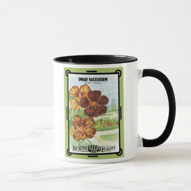 Taza Nasturtium Dwarf Fancy Mixed Burt's Seeds (Derecha)