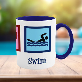 Taza Natación Cuta - Baño de amor por la paz