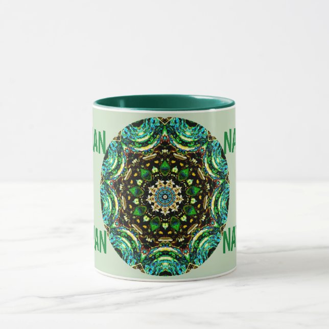 Taza NATHAN ~ Fractal Paua Shell personalizado ~ (Centro)