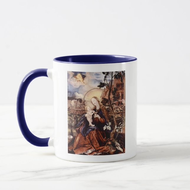 TAZA NATIVIDAD CON LILLAS BLANCAS - MAGIA DE NAVIDADES (Izquierda)