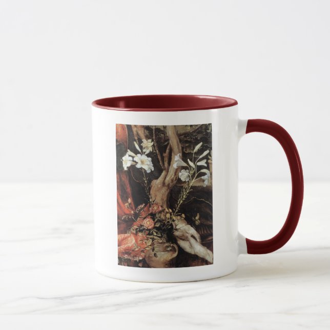TAZA NATIVIDAD CON LILLAS BLANCAS - MAGIA DE NAVIDADES (Derecha)