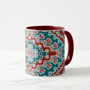 Taza Nativos indígenas norteamericanos de color azul ro