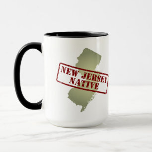 Taza Natural de New Jersey sellado en mapa