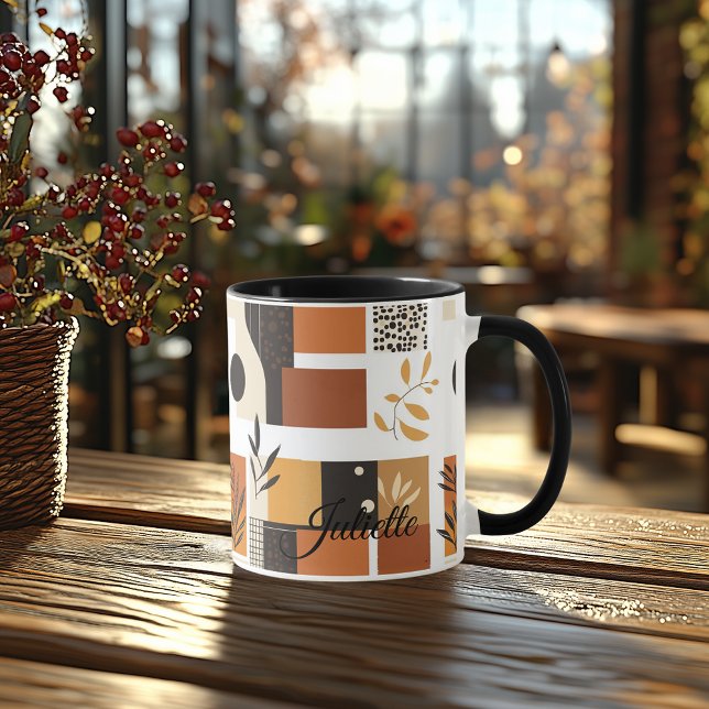Taza Naturaleza Abstracta Moderna - Geométrica Terrosa  (Subido por el creador)