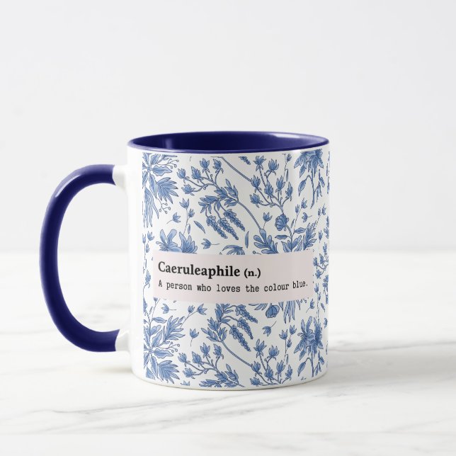 TAZA NATURALEZA DE FLORES AZULES CAERULEAPHILES (Izquierda)