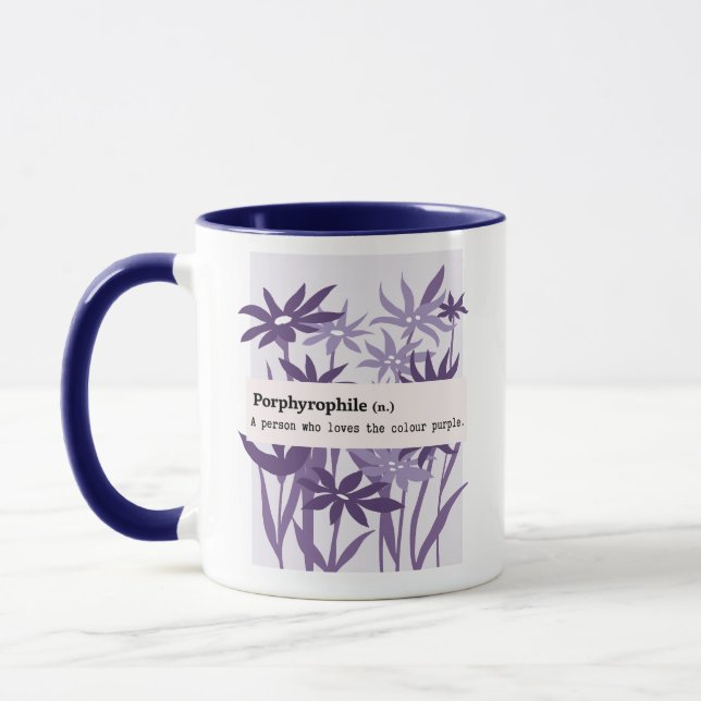 TAZA NATURALEZA DE FLORES PURPLE PORFIRÓFILA (Izquierda)