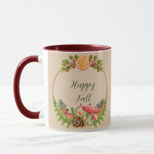 Taza Naturaleza de otoño con texto personalizable