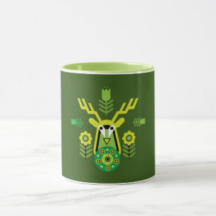 Taza Naturaleza escandinava Cabeza de ciervo Art T-Shir