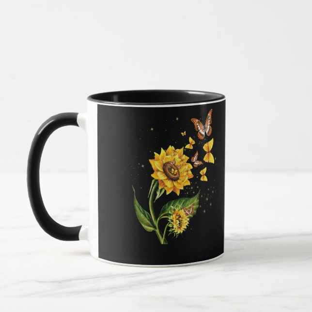 Taza Naturaleza Flor Amarilla Flor Flor Flor Mariposa F (Izquierda)