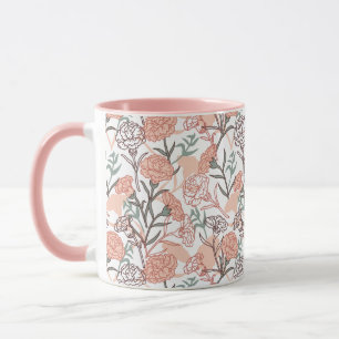 Taza Naturaleza Inspirada Floral: Patrón de Flor de Cla