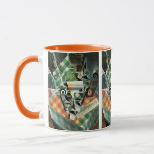Taza Naturaleza muerta con mantel a cuadros de Juan Gri
