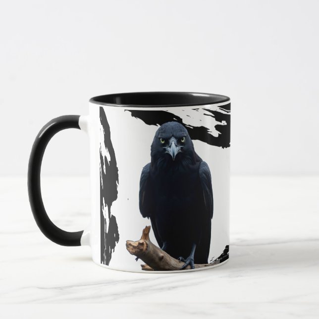 Taza Naturaleza silvestre Crow-Raven Coffee Mug (Izquierda)