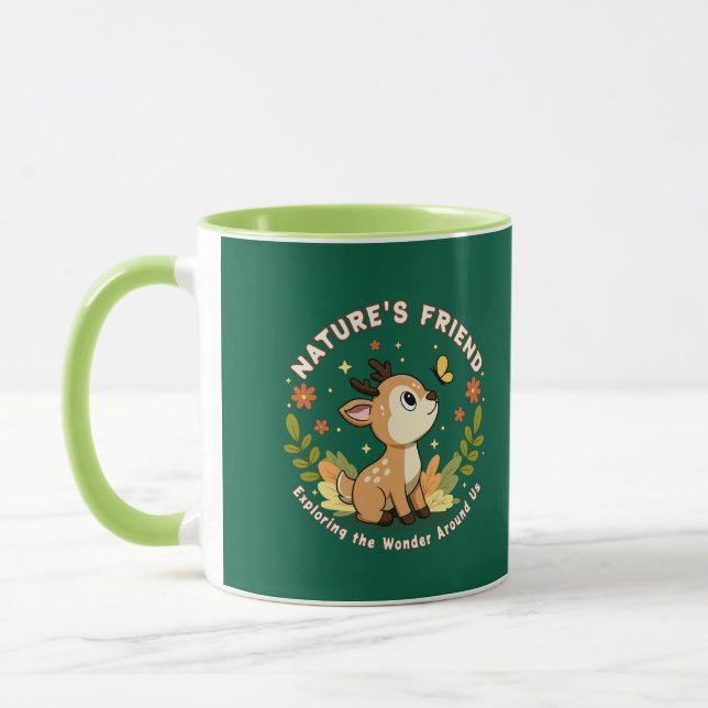 Taza Nature's Friend Cute Fawn Woodland Animal (Izquierda)