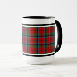 Taza Naughton Clan Tartan Pattern Red Placa