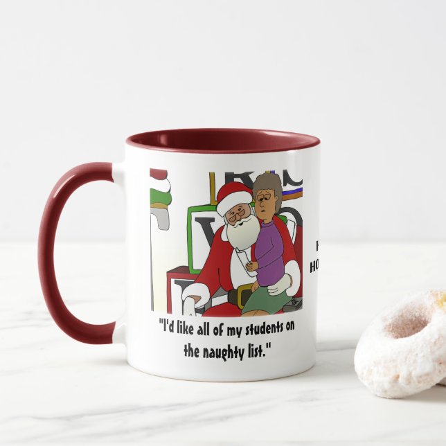 Taza Naughty List Combo Mug (Con donut)