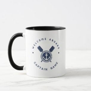Taza Nautical Anchor equipo náutico de la Marina Azul