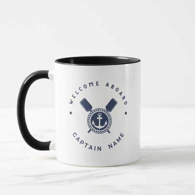 Taza Nautical Anchor equipo náutico de la Marina Azul (Izquierda)