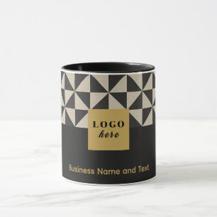 Taza Nave gris negra y de piedra Duo - Logotipo comerci