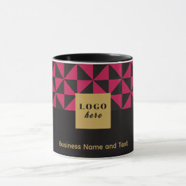 Taza Nave negra y rosa Duo - Logotipo comercial