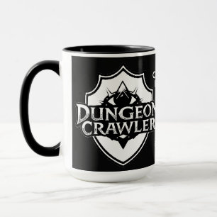Taza Navegador de Mazmorra Personalizado en Blanco y Ne