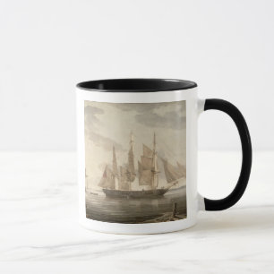 Taza Naves en el puerto, 1805 (aceite en lona)