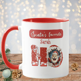 Taza Navidad blanca y roja favorita de Santa Sede perso