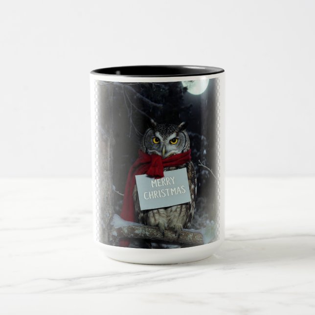 Taza Navidad Búho Academia Oscura Alegre (Centro)