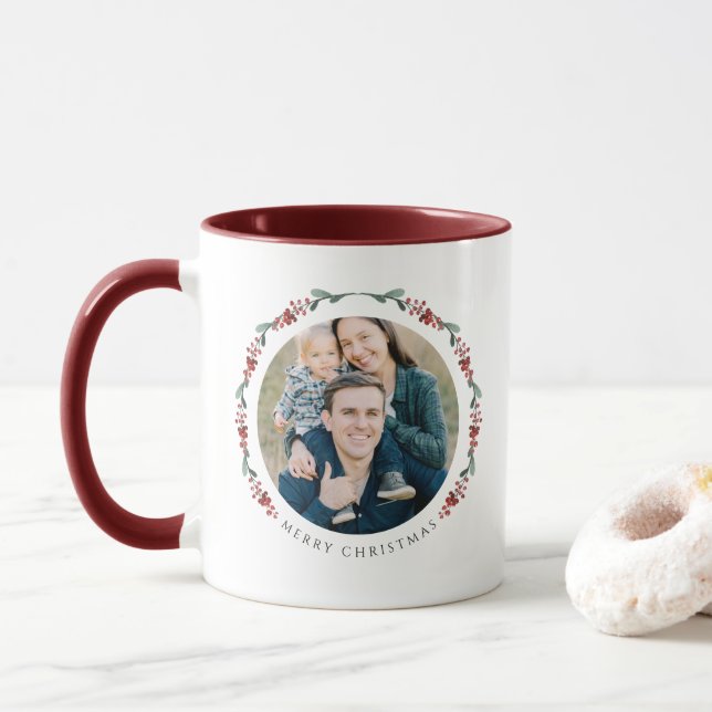 Taza Navidad con Foto Botánica Moderna (Con donut)