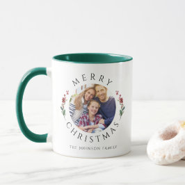 Taza Navidad con Foto Botánica Moderna