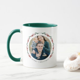 Taza Navidad con Foto Botánica Moderna