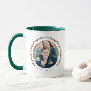 Taza Navidad con Foto Botánica Moderna