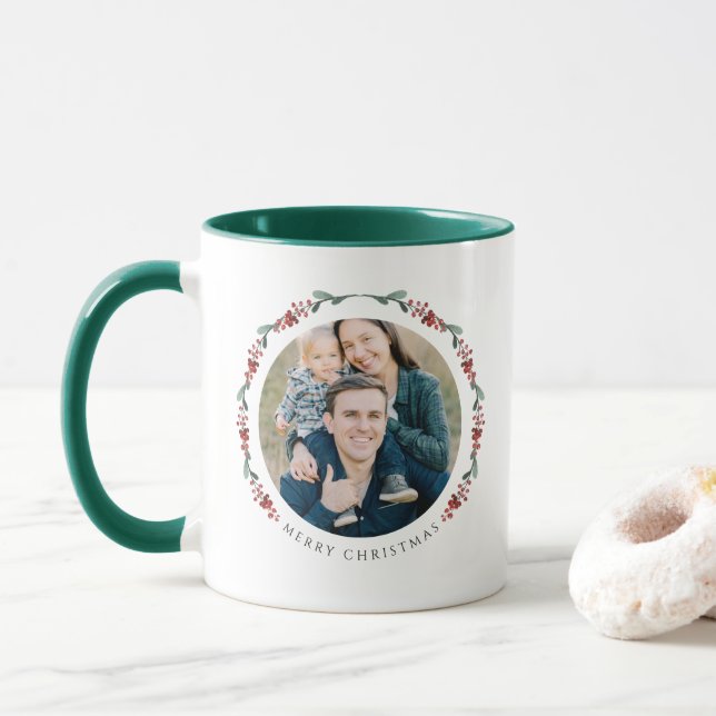 Taza Navidad con Foto Botánica Moderna (Con donut)
