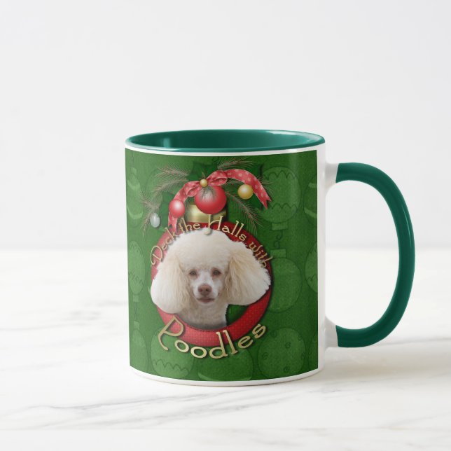 Taza Navidad - cubierta los pasillos - caniches - (Derecha)