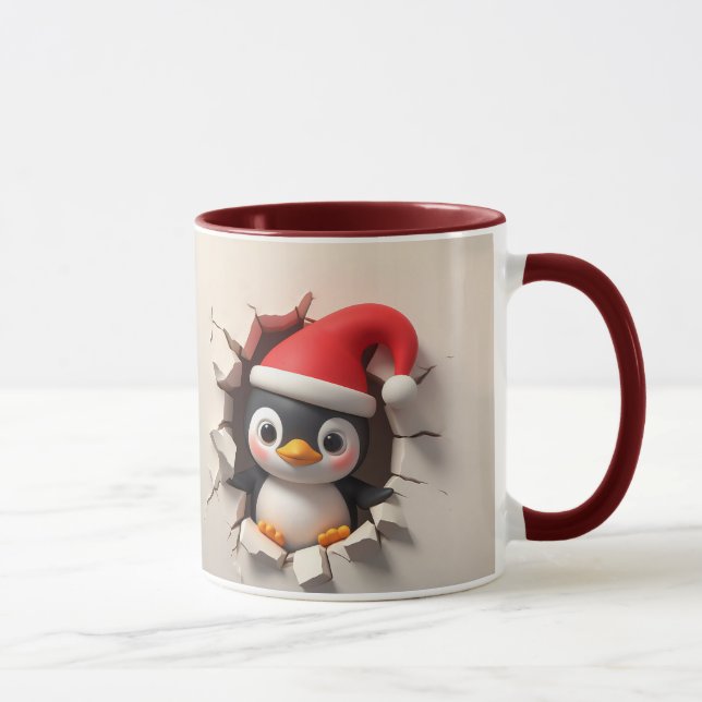 Taza Navidad de pingüino (Derecha)