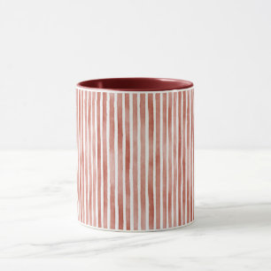 Taza Navidad de rayas rojas