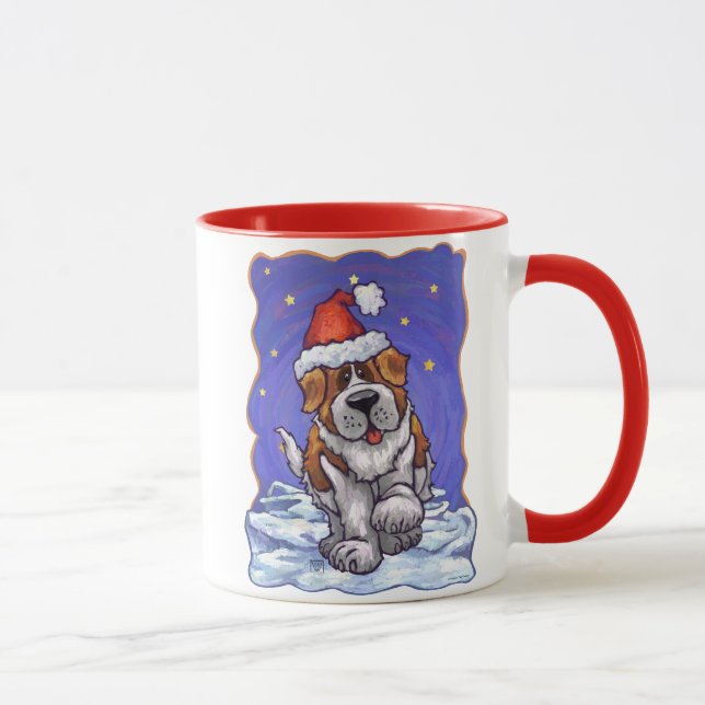 Taza Navidad de St Bernard (Derecha)