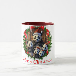 Taza Navidad del oso panda