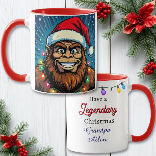 Taza Navidad Divertida Bigfoot Personalizado