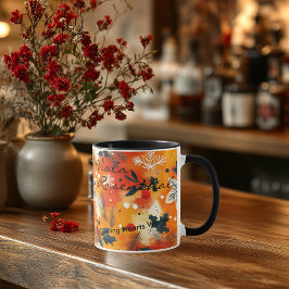 Taza Navidad Festiva Boho Chic - Nombre Personalizado