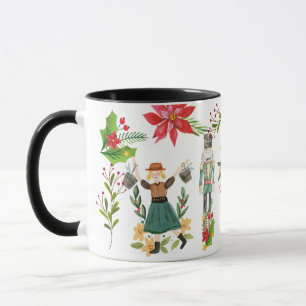 Taza Navidad Festiva El Ballet El Cascanueces Negro