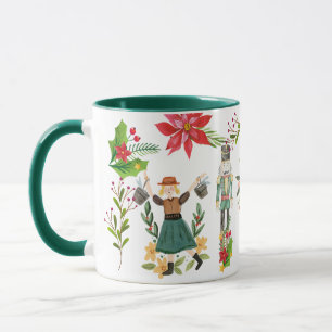 Taza Navidad Festiva El Ballet El Cascanueces Verde