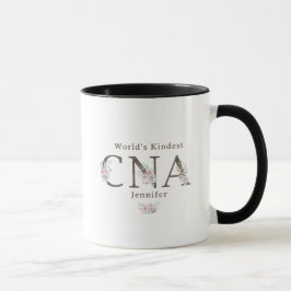 Taza Navidad floral CNA más amable del mundo