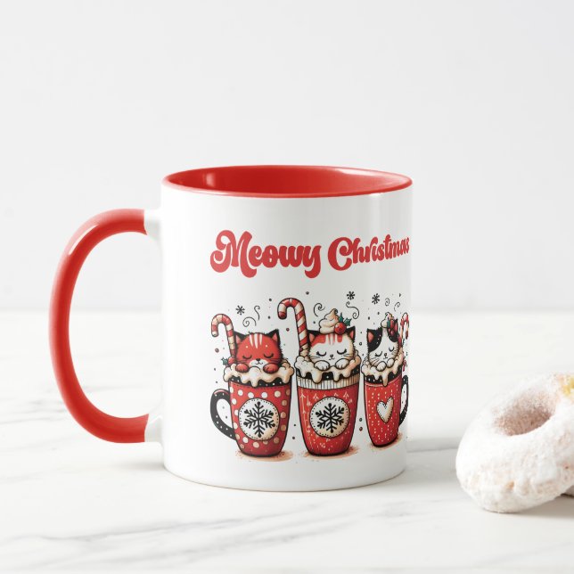 Taza navidad gatuna (Con donut)
