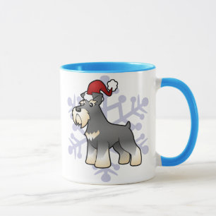 Taza Navidad gigante/Schnauzer estándar/miniatura