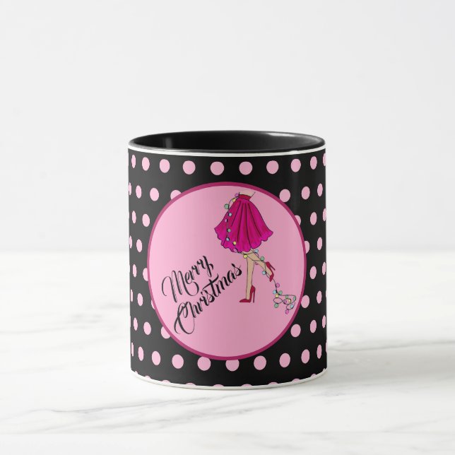 Taza Navidad Glam Rosa  (Centro)
